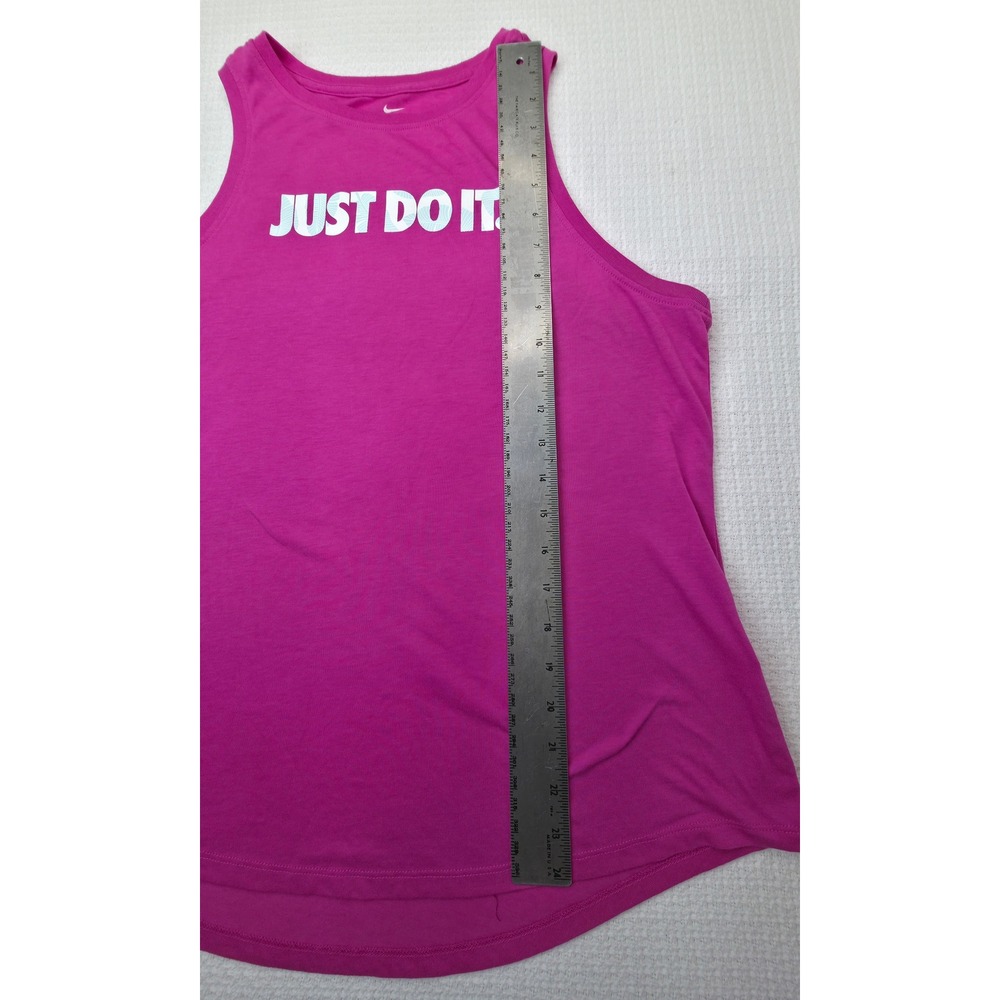 Nike Tank Top Women Large Pink Just Do It Graphic Sleeveless Activewear - Picture 5 of 7